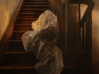 Domingo Donoso, Serie Velos, óleo sobre tela, 140 x 104 cm.